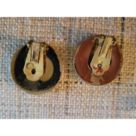 VINTAGE BERGERE FAUX LEOPARD BRACELETS & CLIP EARRINGS SET - Picture 4 of 7